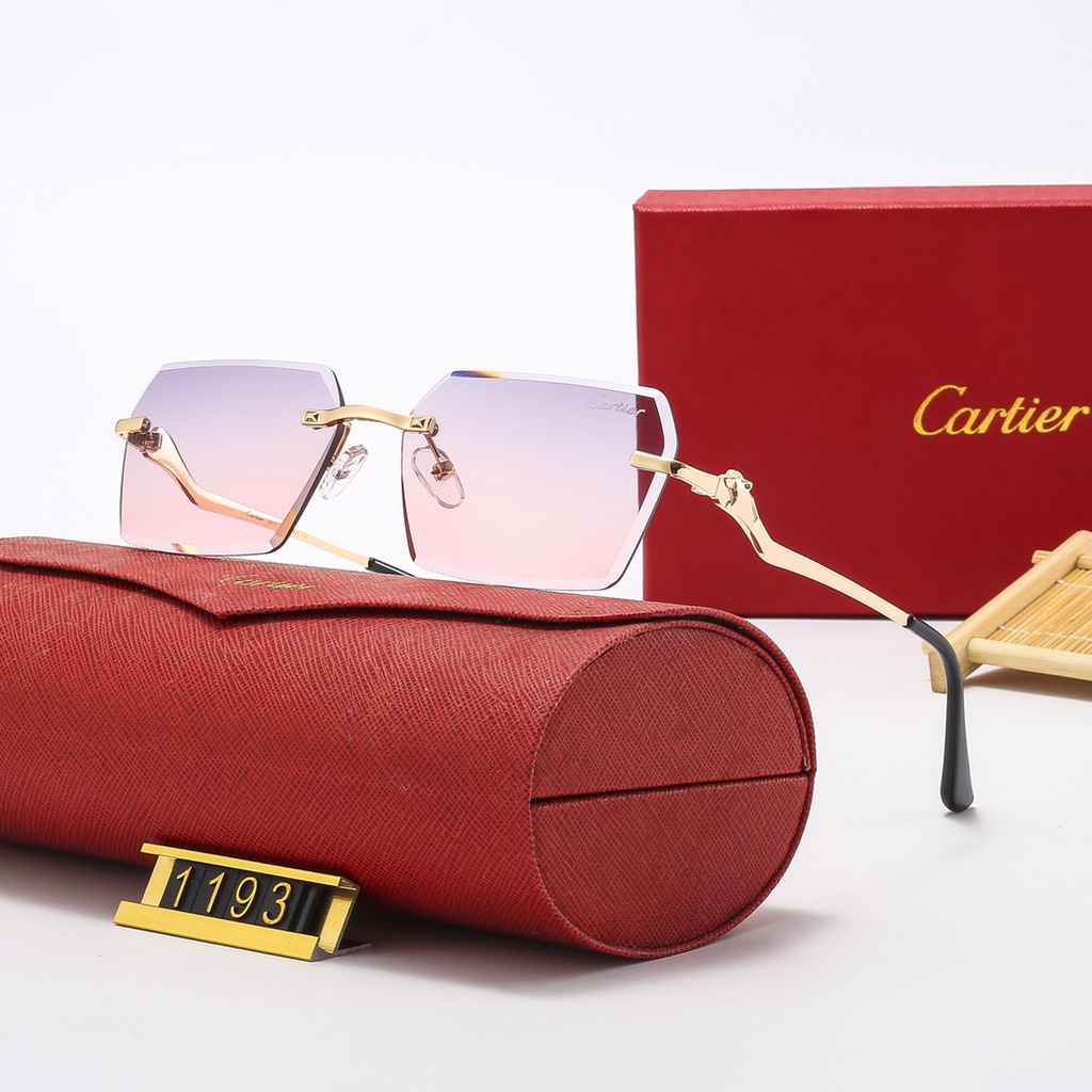 CARTIER Kính Mát Tròng Vuông Chống Tia UV400 UV400