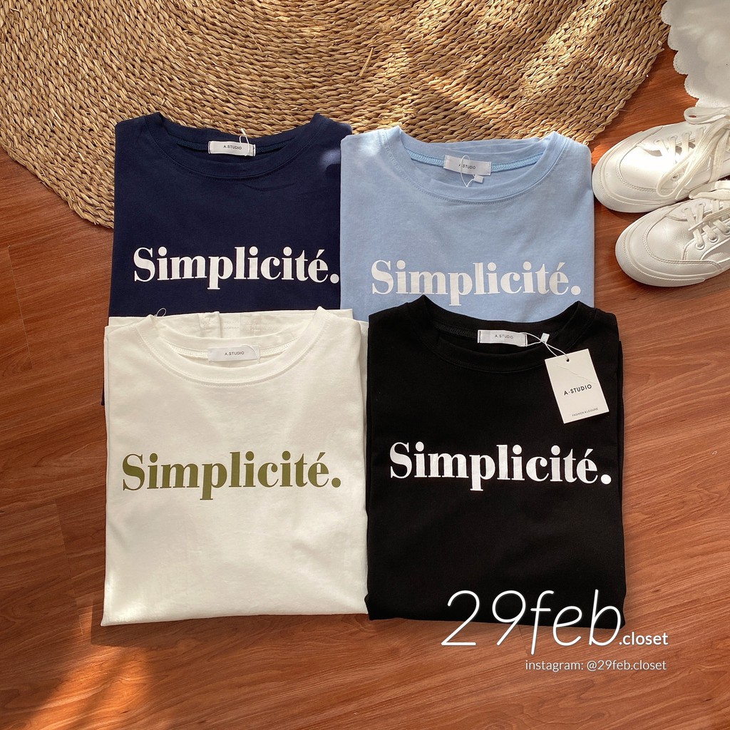 Áo phông Simplicité, Áo thun tay lỡ nam nữ UNISEX áo from rộng(Ảnh thật)