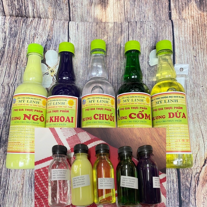 Hương thực phẩm, Màu thực phẩm Mỹ Linh (100ml)