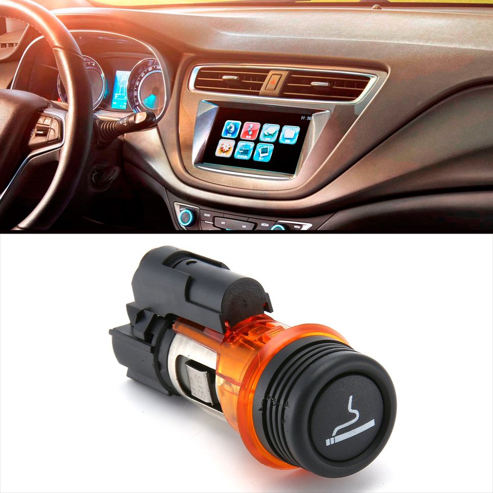 822754 Universal 12V Car Cigarette Lighter Housing Cig Durable Socket