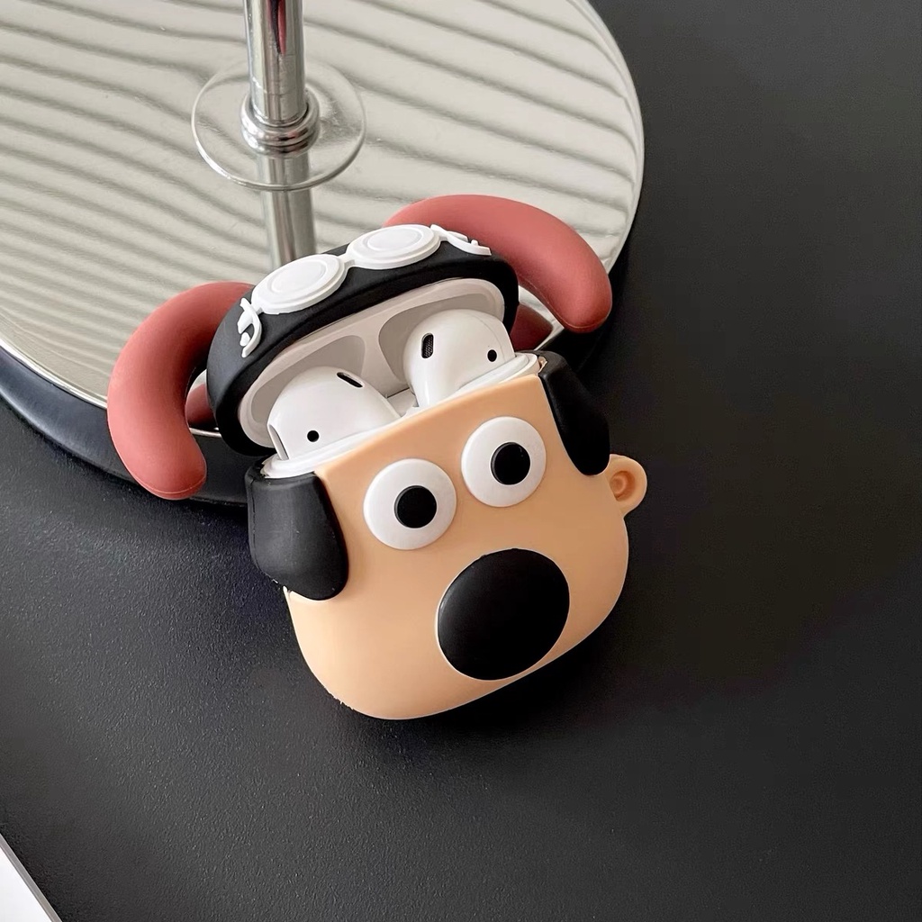 Vỏ Bảo Vệ Hộp Sạc Tai Nghe Bluetooth airpods 1 2 3 pro Bằng tpu Mềm Họa Tiết Hoạt Hình Chú Chó Dễ Thương