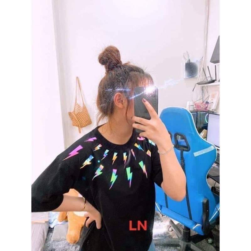 Áo phông phản quang vòng cổ zíc zắc HARIQUEEN