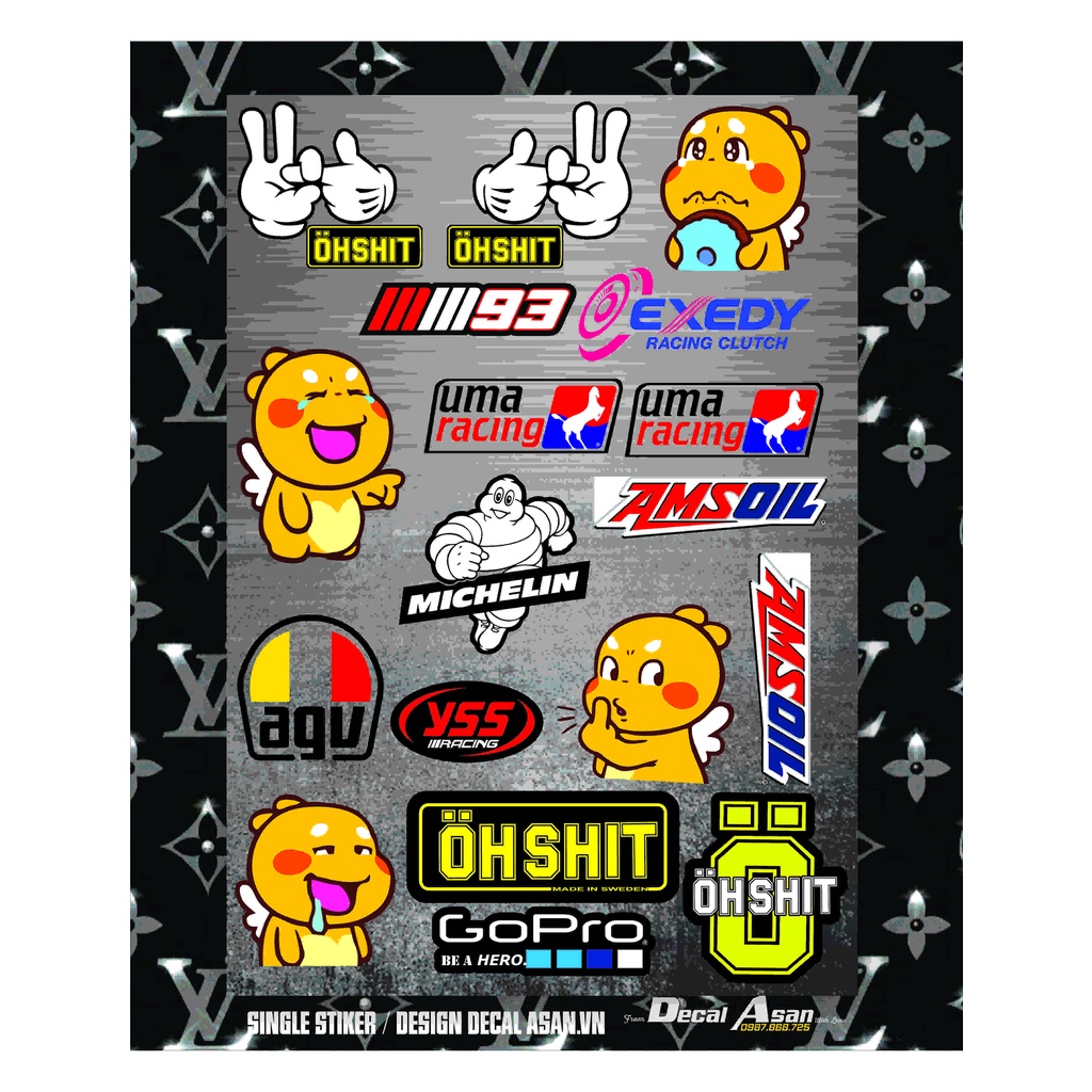 Tem Logo Sticker Các Loại|Chọn Theo Mã|Chống Bay Màu,Chống Nước|Dán Mọi Địa Hình|9~16