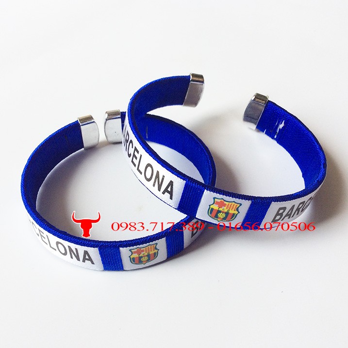 Vòng tay bọc vải lưu niệm - các câu lạc bộ bóng đá Manchester, Arsenal, Chelsea, Barca, Real, Liverpool - Trâu shop