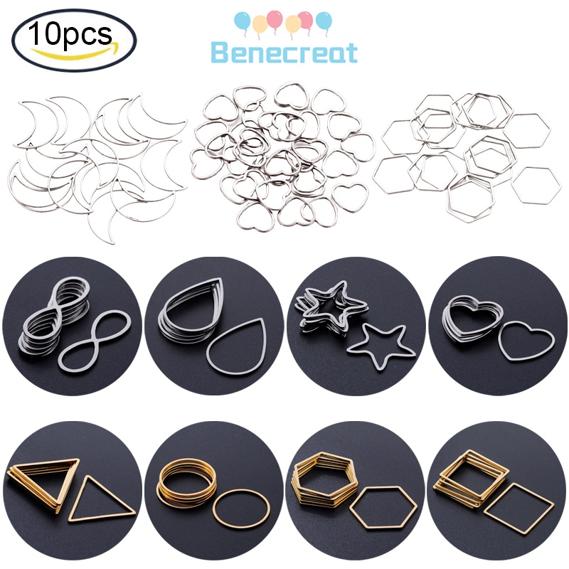 Set 10 Chiếc Nhẫn Thép Không Gỉ Hình Trái Tim Màu Sắc Đa Dạng
