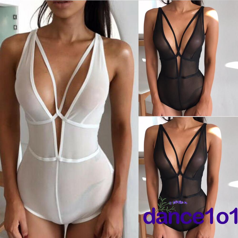 ❀Strawberries❀-Womens Sexy Teddy Lingerie Babydoll Push Up Lace Babysuit G-String Nightwear