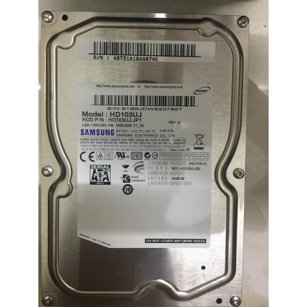 Ổ cứng hdd samsung 500gb 1tb 2tb cũ tháo máy