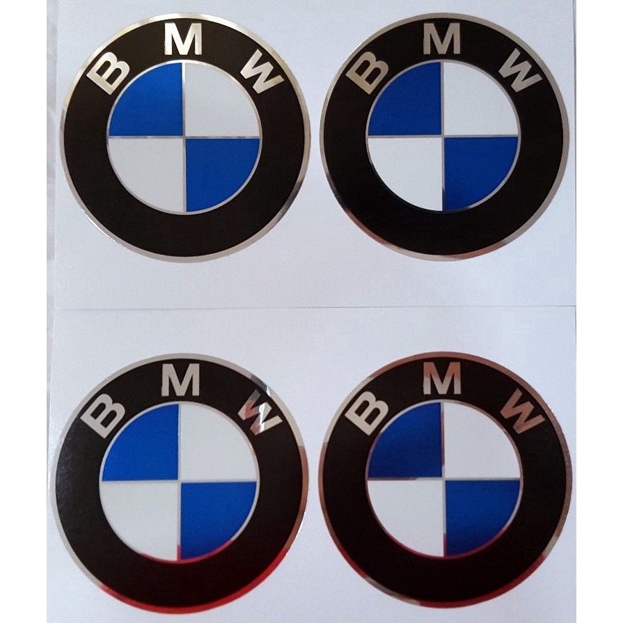 Đường kính 4 x 65mm Giá rẻ New Wheel Cap Sticker Tự dính Logo Biểu tượng BMW
