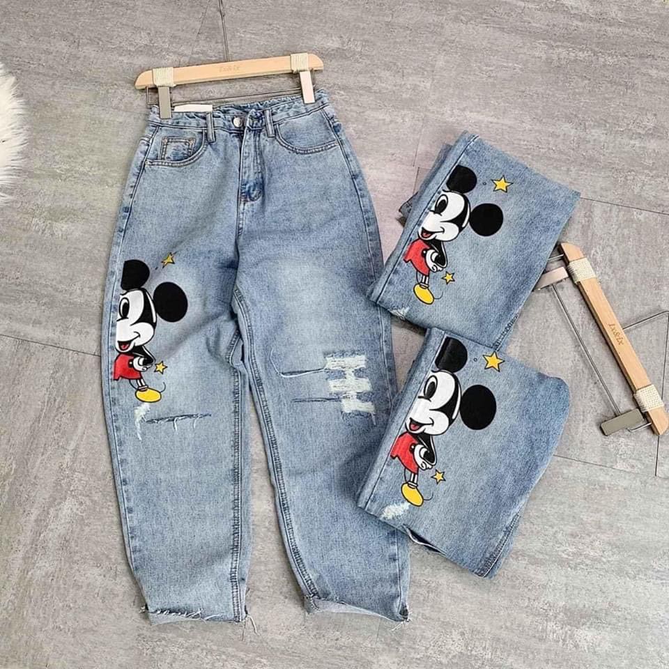 Quần Nữ Mickey Hottrend❤️FREESHIP❤️GIAM10k Quần Bò Nữ Mickey NHẬP LOẠI 1[ẢNH THẬT+VIDEO] | BigBuy360 - bigbuy360.vn