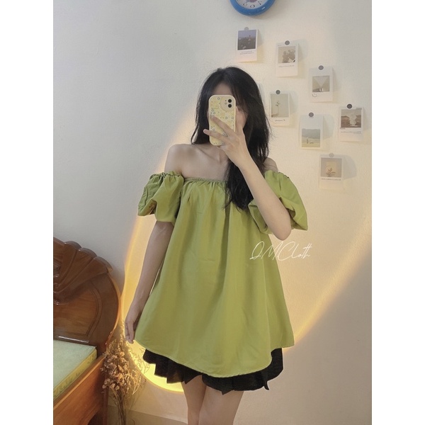 Áo trễ vai tay bồng