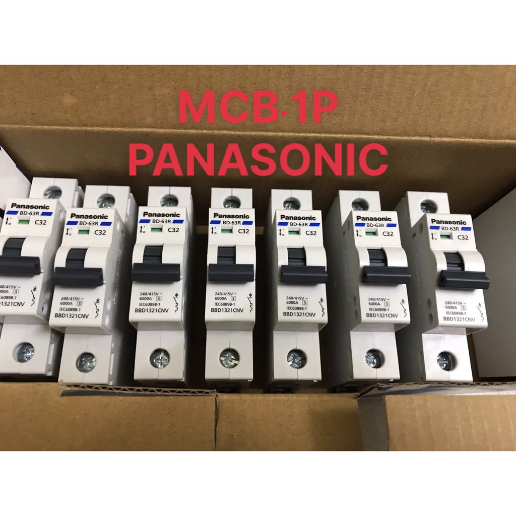 Cầu dao tự động Aptomat MCB CB 1 Tép 1P 1 PHA Panasonic 10A 16A 20A 25A 32A 40A