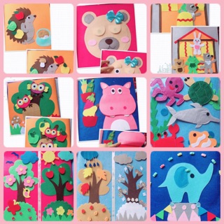 Sách vải handamade chủ đề thiên nhiên, động vật ( hình thật)