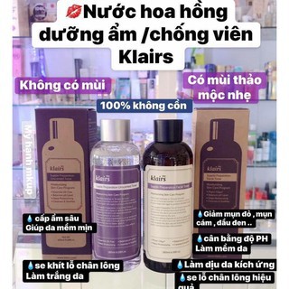 Nước hoa hồng Klairs Supple Preparation Facial Toner (mẫu mới)