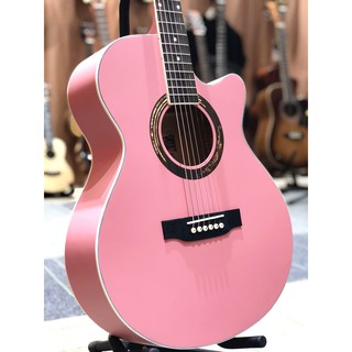 Đàn Guitar Hồng Phấn – Cate Guitar QM-602  Siêu Đẹp + Tiếng Hay + Dành cho bạn gái nữ tính