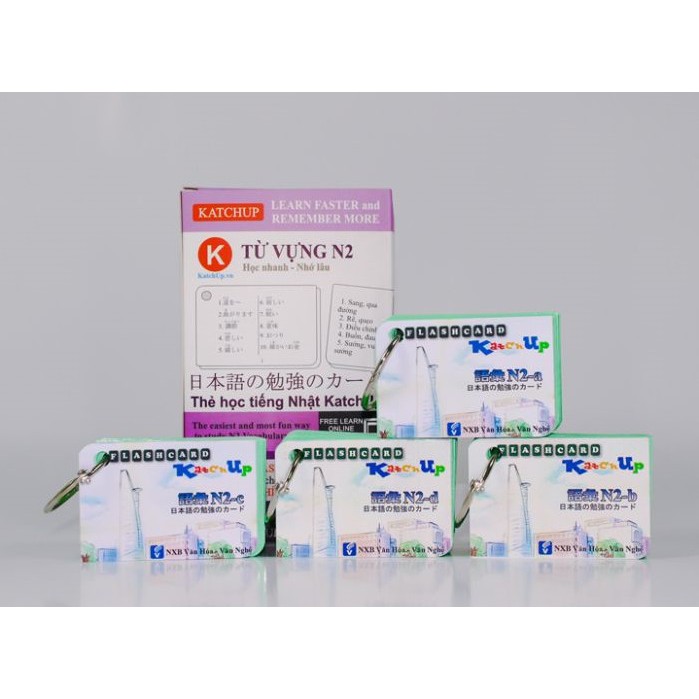 Bộ Thẻ Học Katchup Flashcard Tiếng Nhật Từ Vựng N2  - High Quality