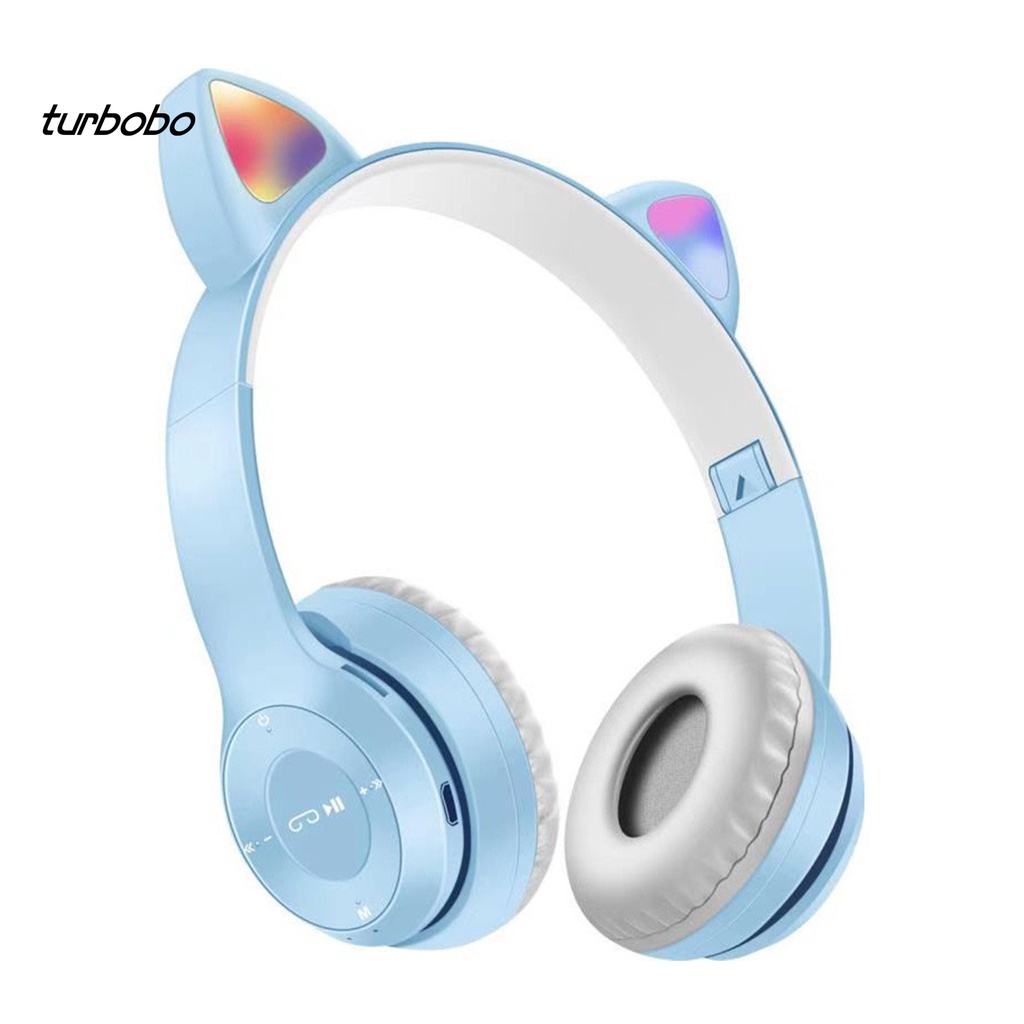 Tai Nghe Bluetooth 5.0 Không Dây Hình Tai Mèo Dạ Quang Sành Điệu Tbbej_P47M Điện Thoại