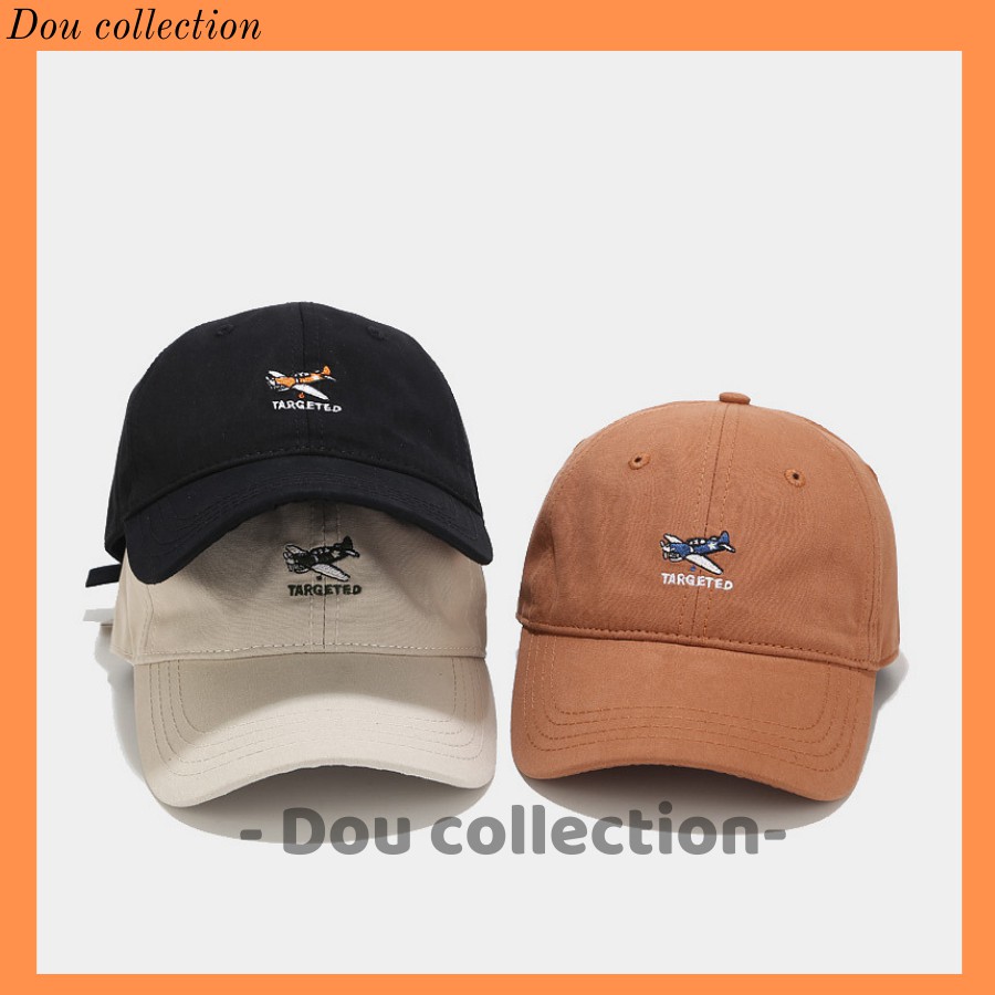 [Nowship2h] Mũ Lưỡi Trai (Nón Kết) Unisex Thiêu Logo Máy Bay Targeted - Chất Liệu Cotton - Mã NV025