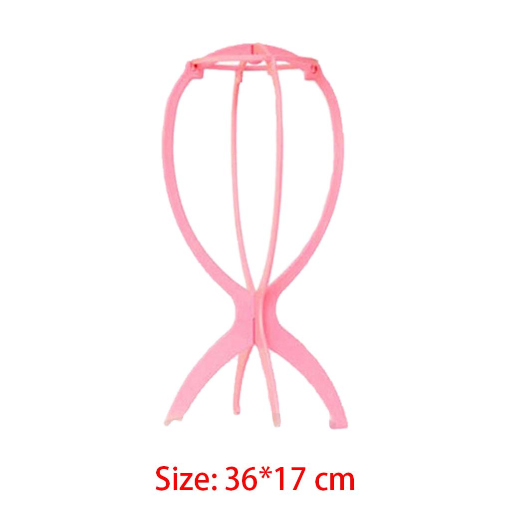 Giá Đỡ Tóc Giả Bằng Nhựa Màu Hồng Có Thể Gấp Gọn Tiện Lợi