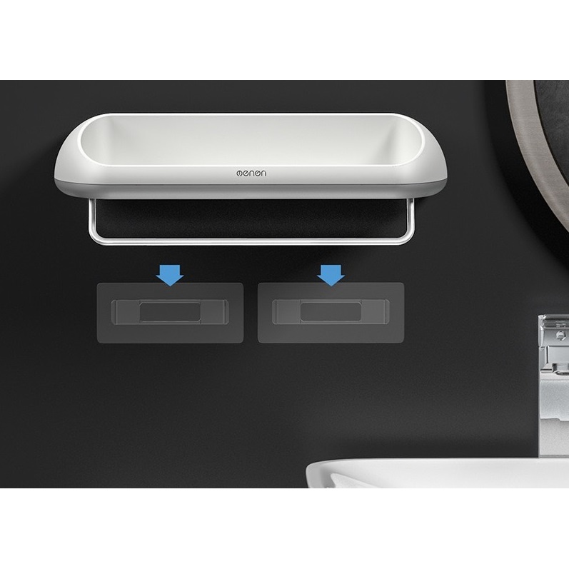 WJ338 -[Không cần khoan tường] Kệ treo xà phòng nhà tắm dán tường nhựa ABS cao cấp hàng nhập