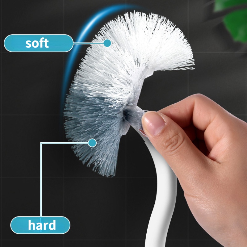 Bộ Cọ Chà Toilet Tay Cầm Dài Lông Mềm Đa Năng Phong Cách Nhật Bản