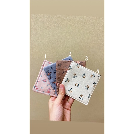 Lót ly vải hoa Handmade