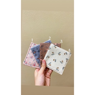 Lót ly vải hoa Handmade (linen, thô, cara)