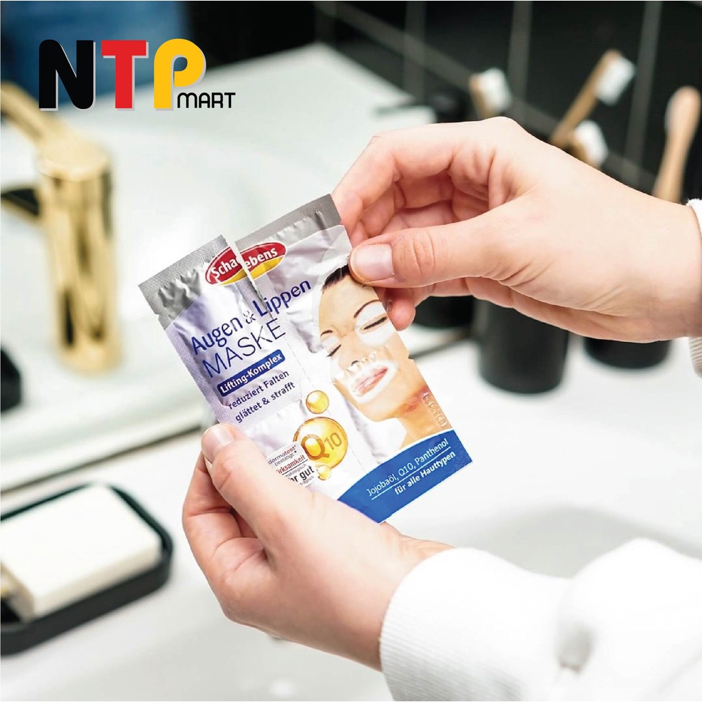 Mặt nạ dưỡng da Schaebens Augen & Lippen dành cho Mắt và Môi gói 6ml x 4 nhập khẩu Đức