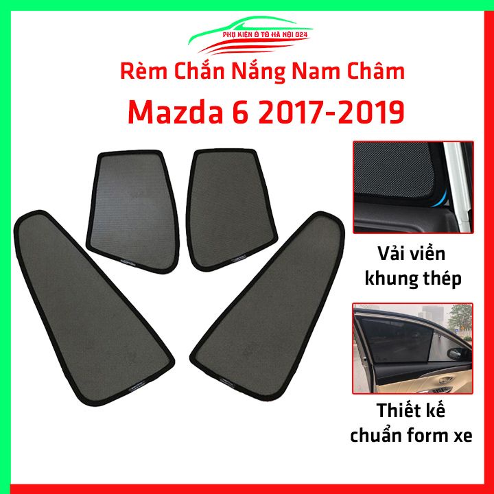 Bộ rèm chắn nắng MAZDA 6 2017-2019 cố định nam châm thuận tiện