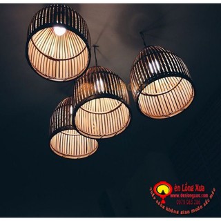Đèn tre đèn mây tre đèn lồng tre D20cm