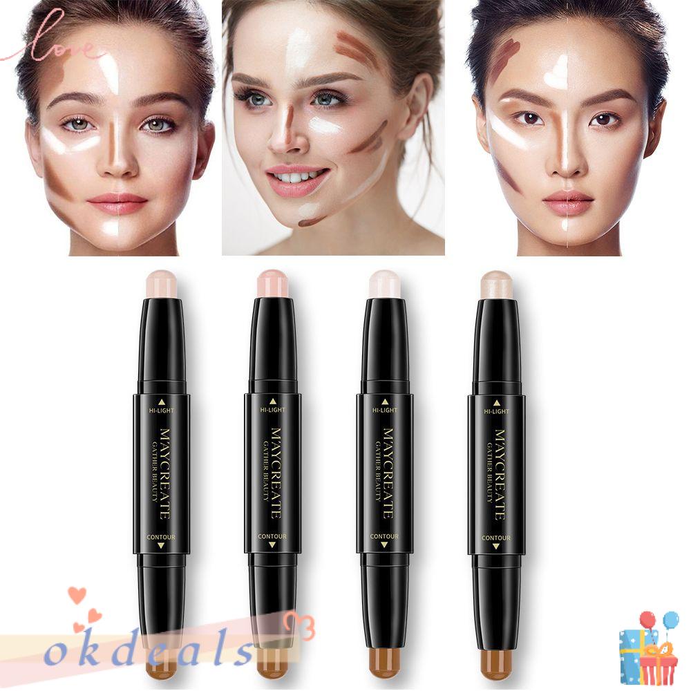 Thỏi Kem Tạo Khối Bắt Sáng Và Tạo Khối Hai Đầu Màu Lì Không Thấm Nước