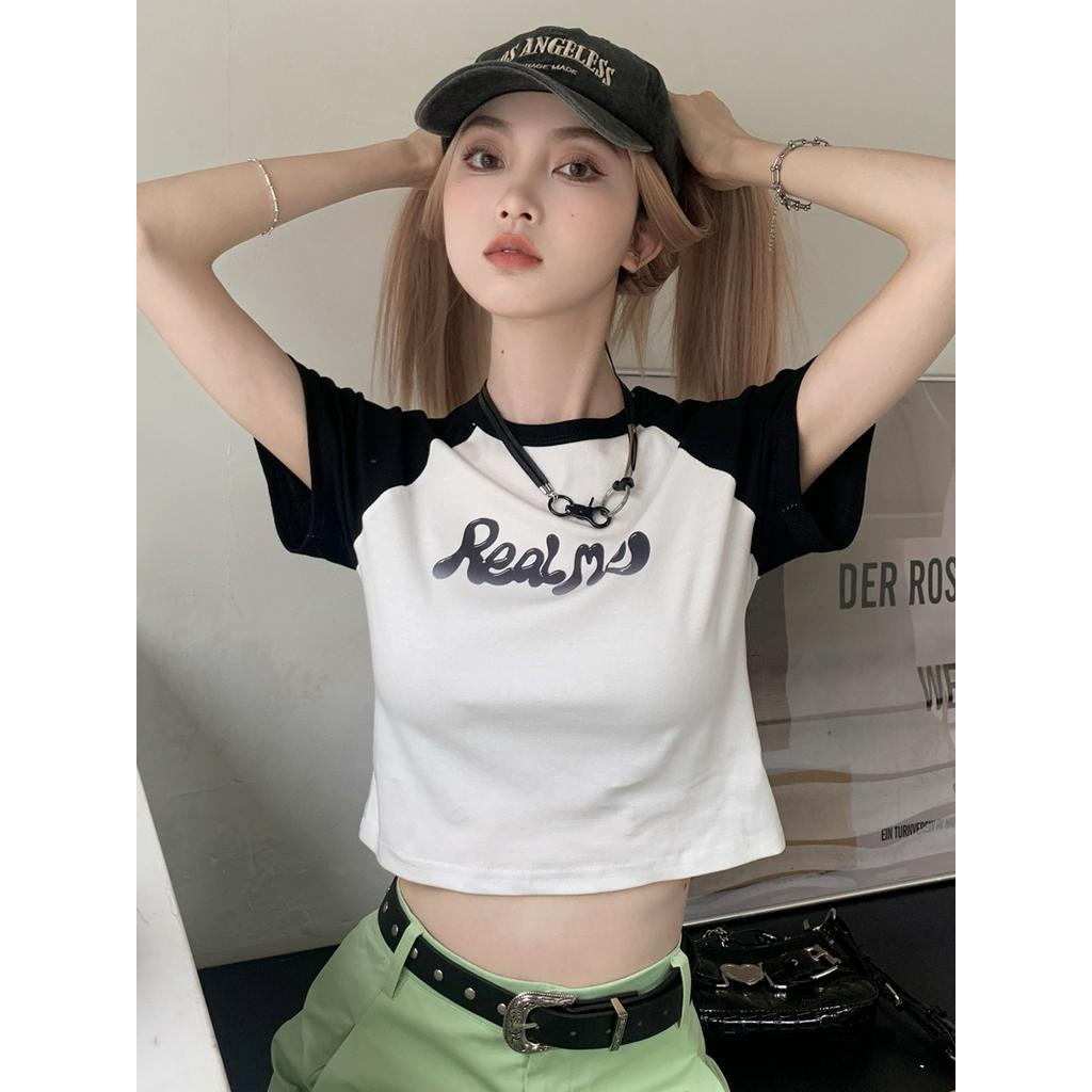 Áo Thun Ngắn Tay Dáng Ôm In Chữ Thời Trang 63930