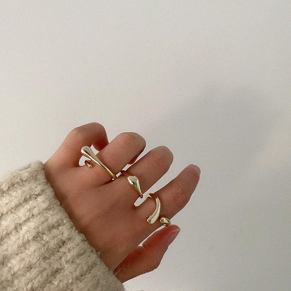 Nhẫn Kim Loại Thiết Kế Mới Thanh Lịch Cho Nữ