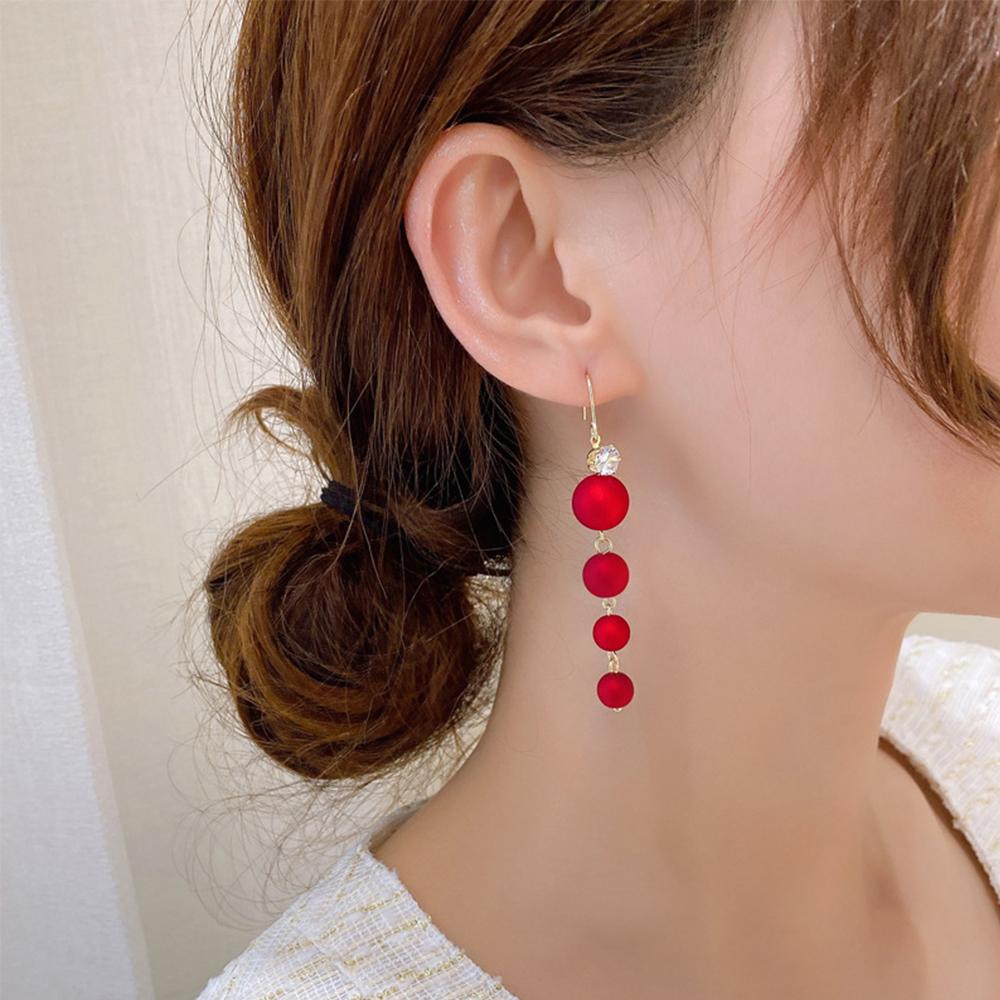 Khuyên Tai Tua Rua Dài Thời Trang Dự Tiệc Cho Nữ