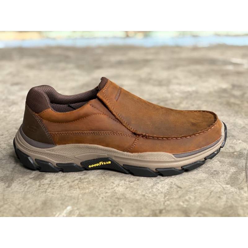 Giày lười Skechers chính hãng da thật cho nam