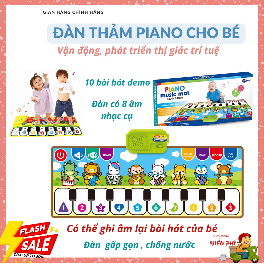 Thảm đồ chơi hình đàn piano, ocgan phát phát nhạc cho bé thỏa sức nô đùa