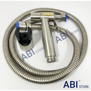 Bộ xịt vệ sinh inox 304 cao cấp nước mạnh, vòi xịt toilet bồn cầu, xịt xí hàng đẹp