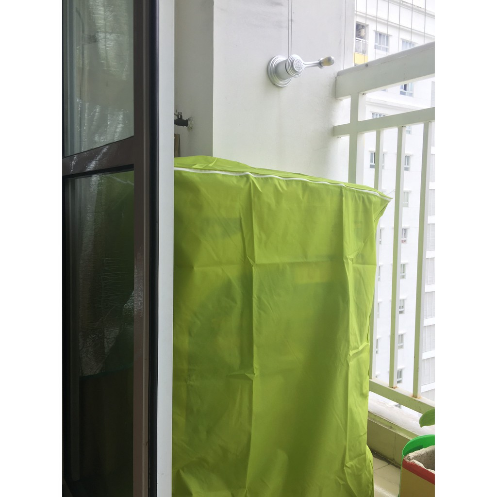 Áo trùm máy giặt CỬA TRÊN và CỬA DƯỚI , chất liệu vải dù chống thấm nặng 0.4 kg,có dây kéo, có dây ràng, có viền.