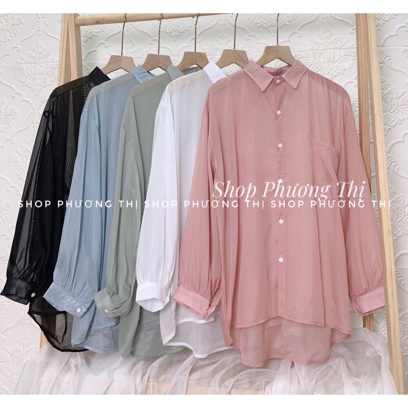 Áo khoác voan mỏng ulzzang - sơmi giấy đi biển (hình shop tự chụp/sẵn) | BigBuy360 - bigbuy360.vn