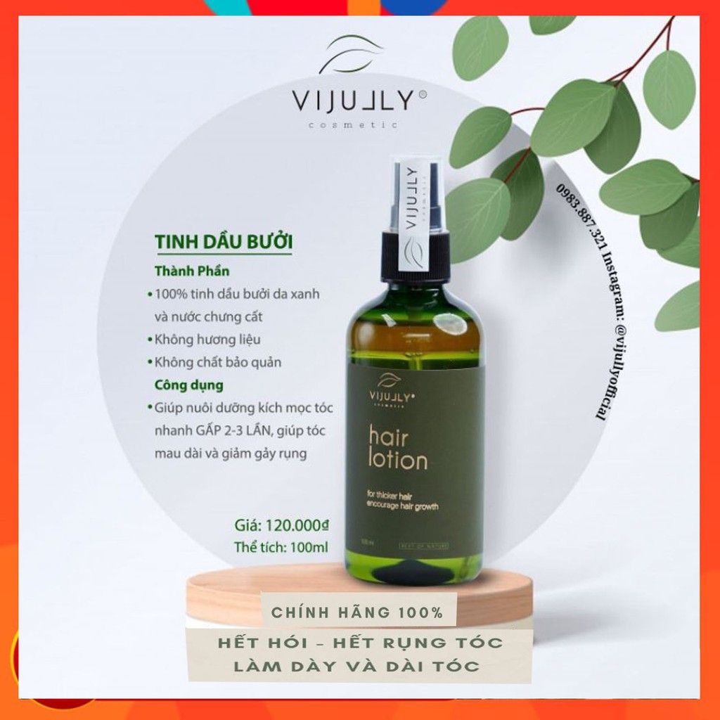 XỊT BƯỞI KÍCH MỌC TÓC 3-8CM/THÁNG, TINH DẦU BƯỞI VIJULLY GIẢM RỤNG TÓC, HẾT HÓI, TẶNG KÈM QUÀ SIÊU XINH | BigBuy360 - bigbuy360.vn