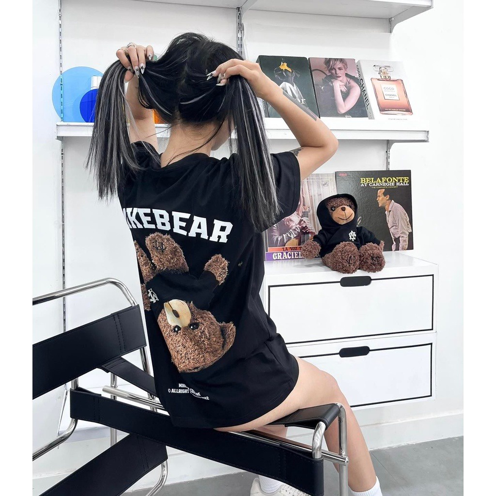 Áo Thun Mikenco Mikebear Tshirt Nam Nữ Áo Phông Tay Lỡ Mike Bear Chất Liệu Cotton Thoáng Mát