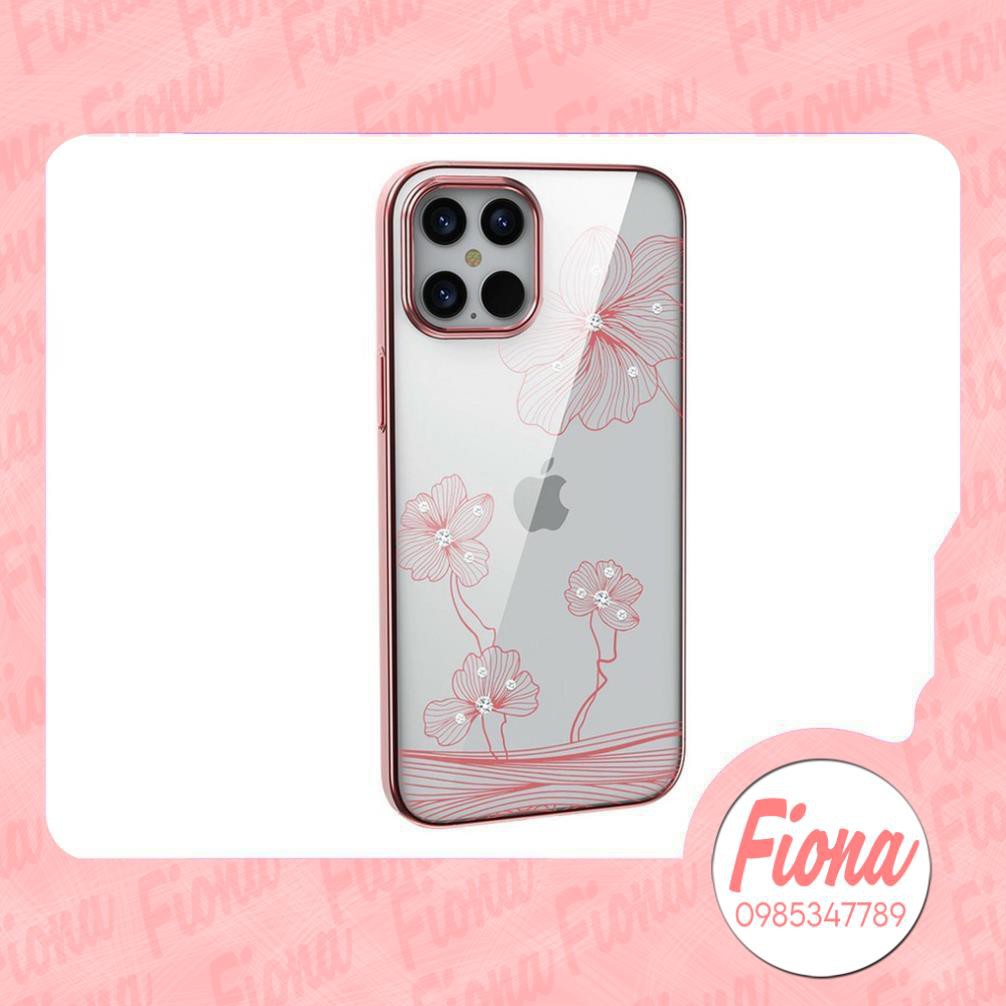 Ốp Lưng Viền Màu Đính Đá SWAROVSKI DEVIA Iphone 12Promax/ 12/ 12Pro/ 12 Mini Quá Đẹp Cho Các Chị Em