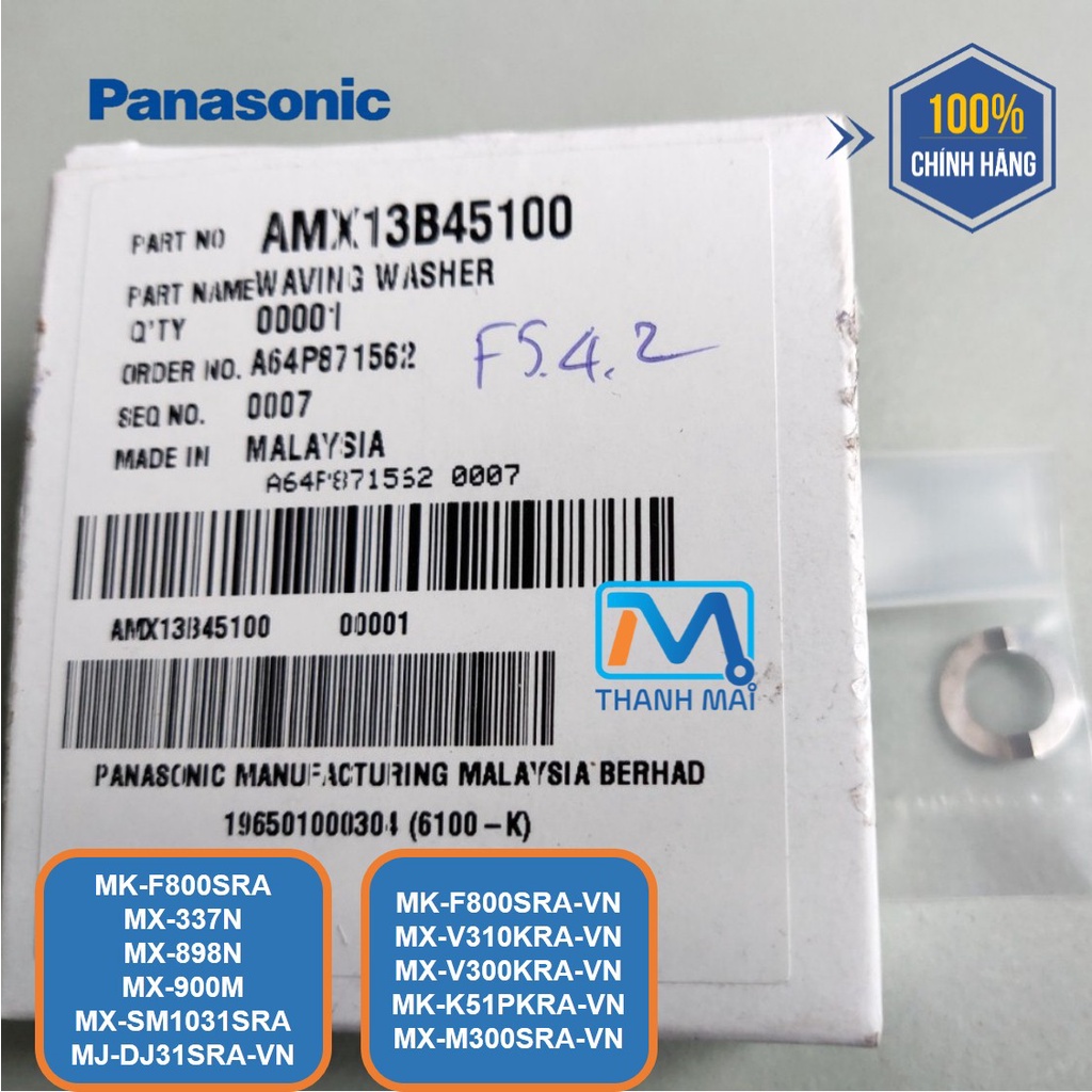 Vòng đệm Nồi Cơm Điện Panasonic model MK-F800SRA