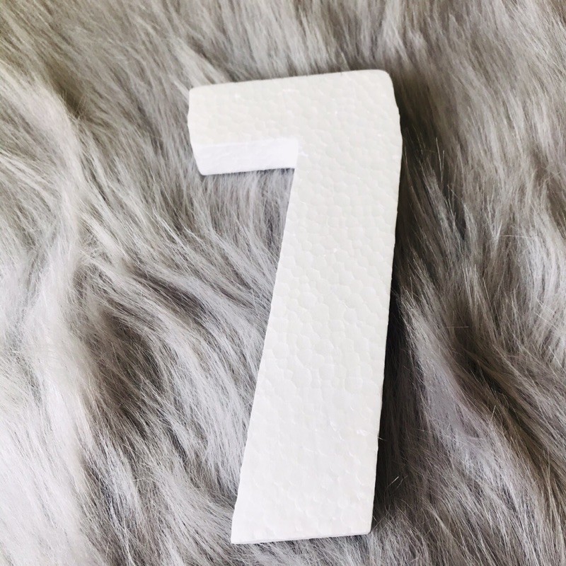 Số mút xốp tự đứng từ 0-9 trang trí sinh nhật HPBD