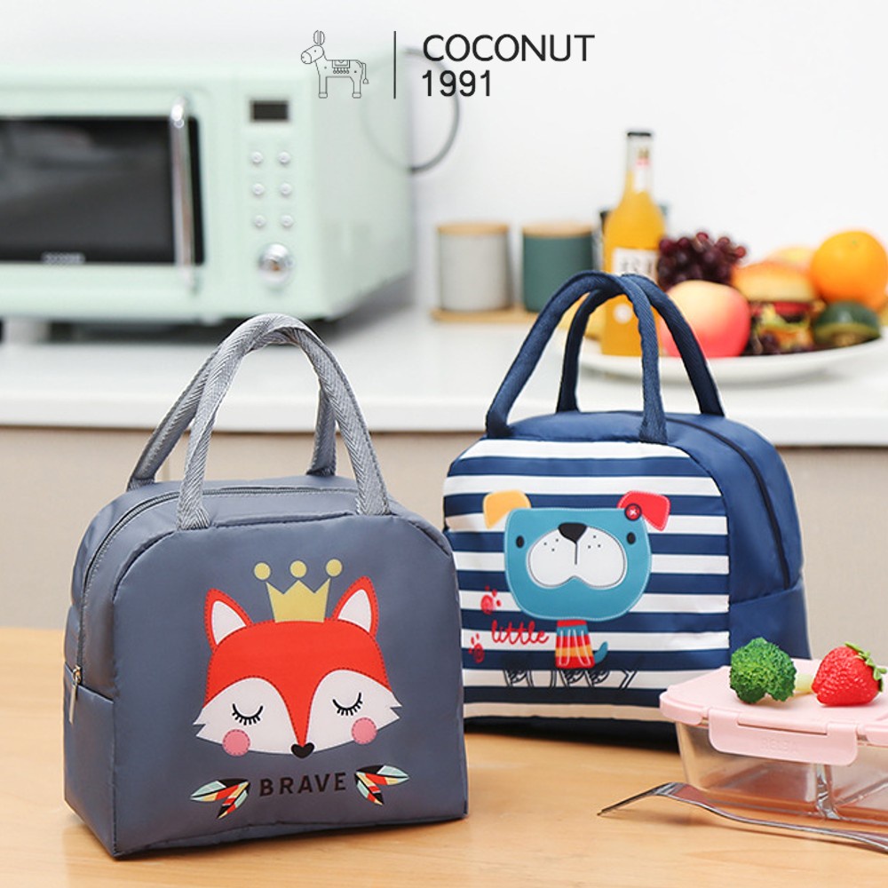 Túi đựng cơm vải Oxford 600D chống thấm, nhiều lớp có lót nhôm giữ nhiệt, Túi đựng thức ăn văn phòng cách nhiệt tốt