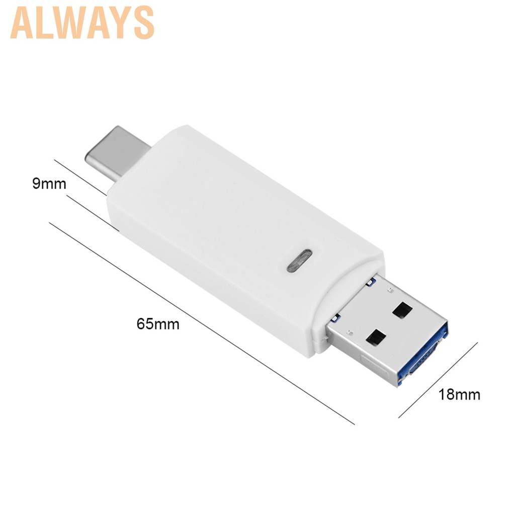 Đầu Đọc Thẻ Nhớ Usb 3.1 Type-C Otg Cho Tf / Sd