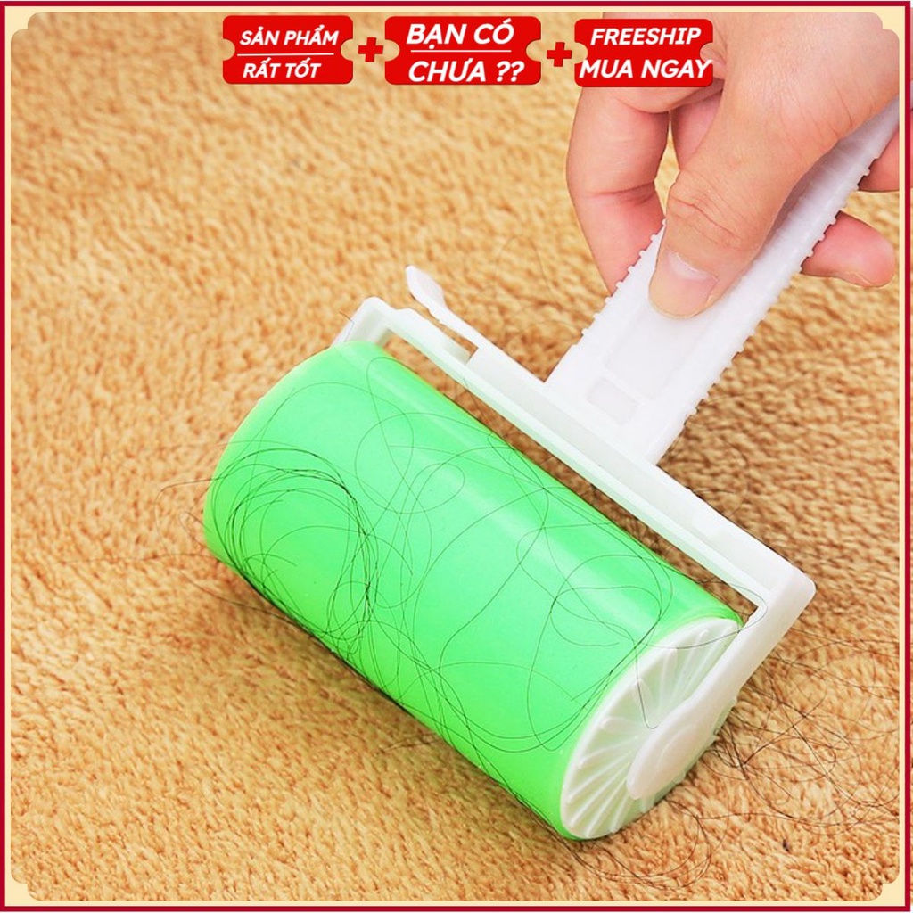 Cây LĂN DÍNH Bụi Bẩn - Con Lăn Phủi Làm Sạch Quần Áo, Sofa, Dính Lông Chó Mèo, Sợi Chỉ Vụn