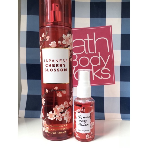 🌸🍐Hàng Mỹ-Xịt thơm toàn thân Body Mist JAPANESE CHERRY BLOSSOM 236ml Bath&Body Works❤ | Thế Giới Skin Care