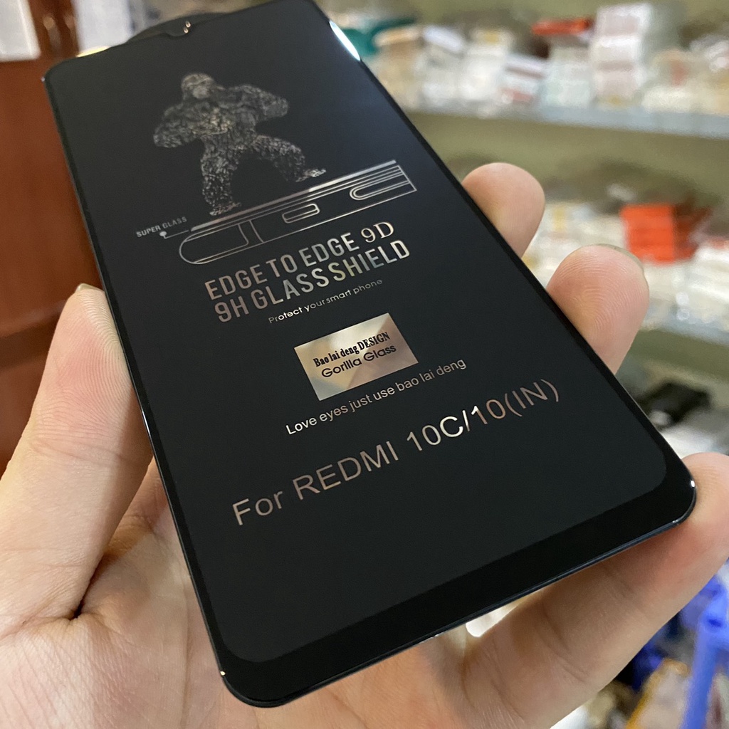 Kính Cường Lực Kingkong , BAIKO Full màn hình cho Redmi 12 Redmi 12C Redmi 10C - POCO C40 Cảm ứng siêu mượt