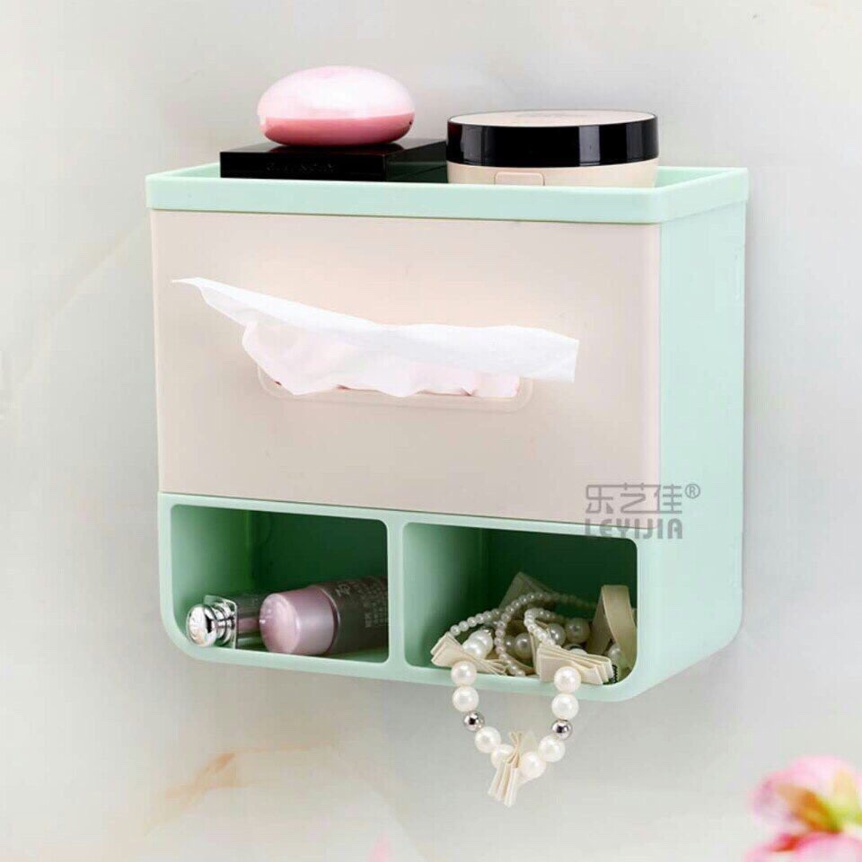 Hộp đựg giấy 2 ngăn treo tường tiện ích