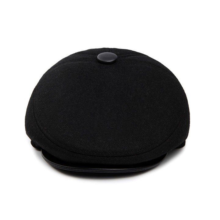 Nón Beret - Mũ nồi trơn vải nỉ dạ thiết kế che tai mùa đông cao cấp - Món quà ý nghĩa dành tặng ông tặng bố